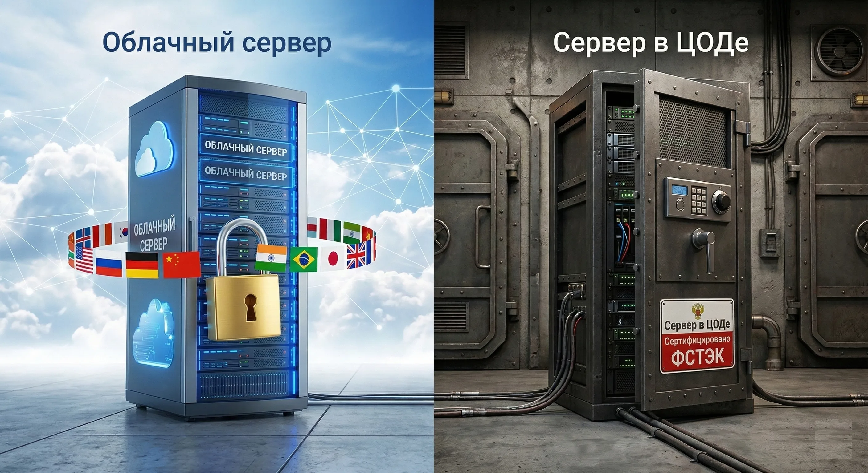 Облачный сервер vs. сервер в сертифицированном ЦОДе