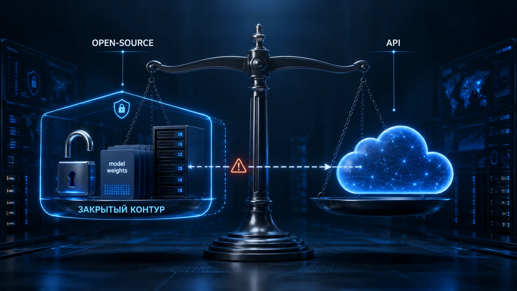 Open-source против коммерческих LLM для on-premise в России 2026 — обложка статьи AZONE AI