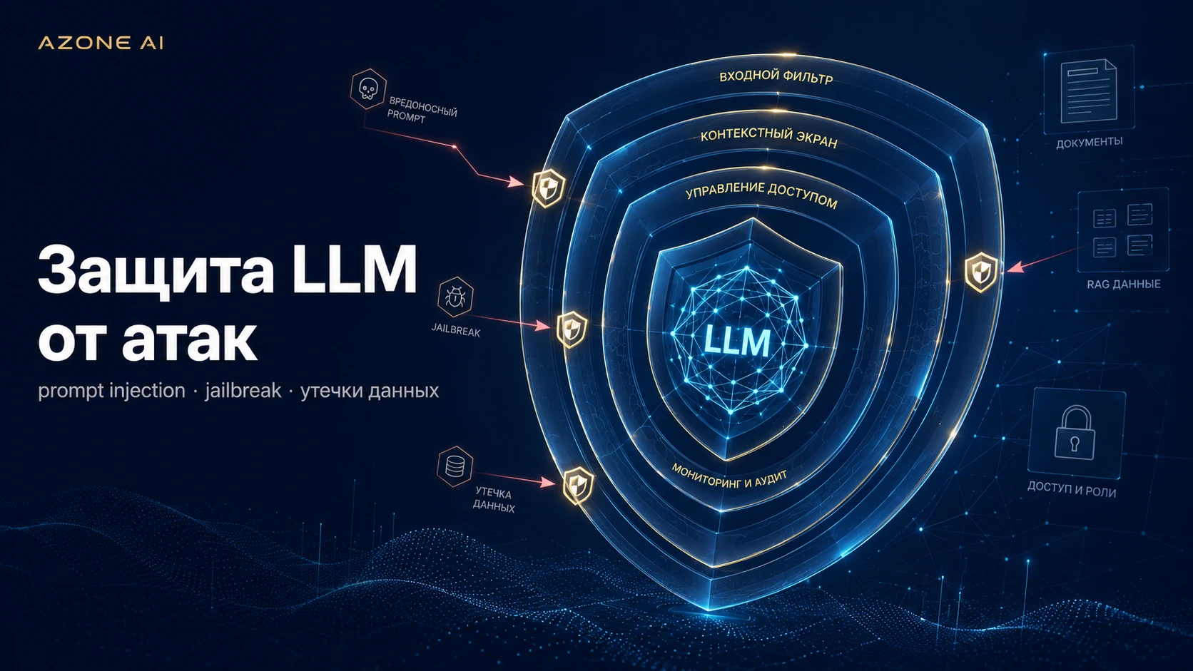 AZONE-AI: ИБ-аудит LLM-системы в закрытом контуре — защита от prompt injection, jailbreak и утечек данных